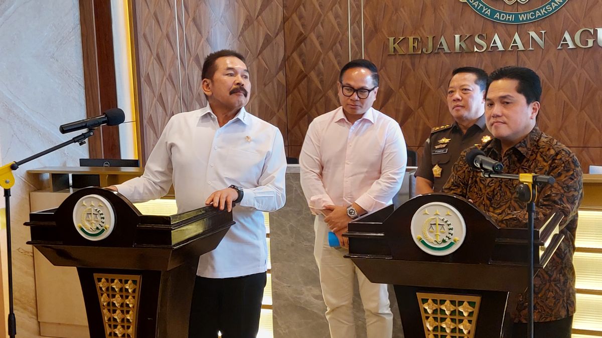 Laporan Erick Thohir soal Dugaan Korupsi 2 Dapen BUMN, Jaksa Agung Siap Kirim Jampidsus Jelaskan Perkembangan